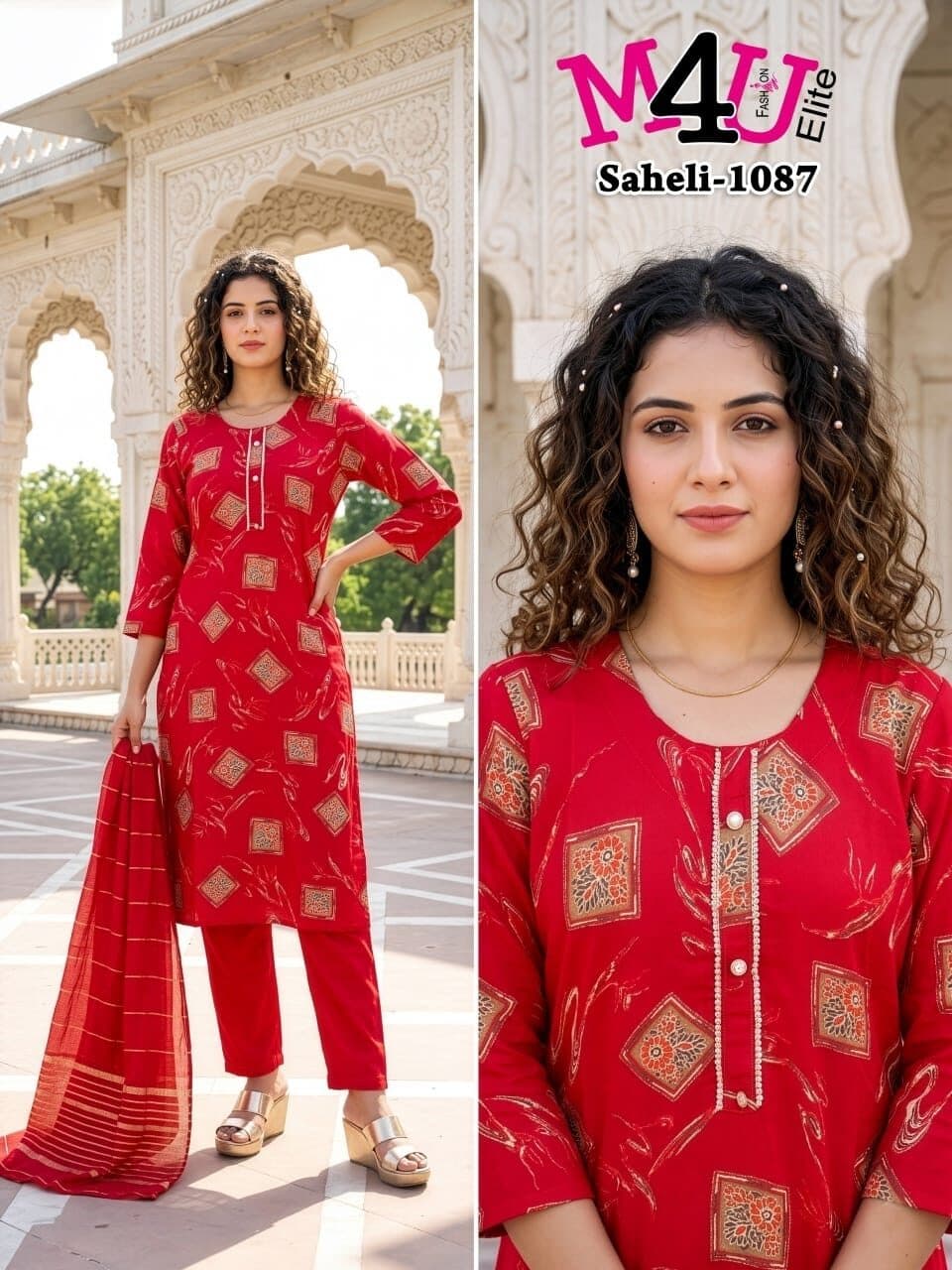Printed daily-wear suit