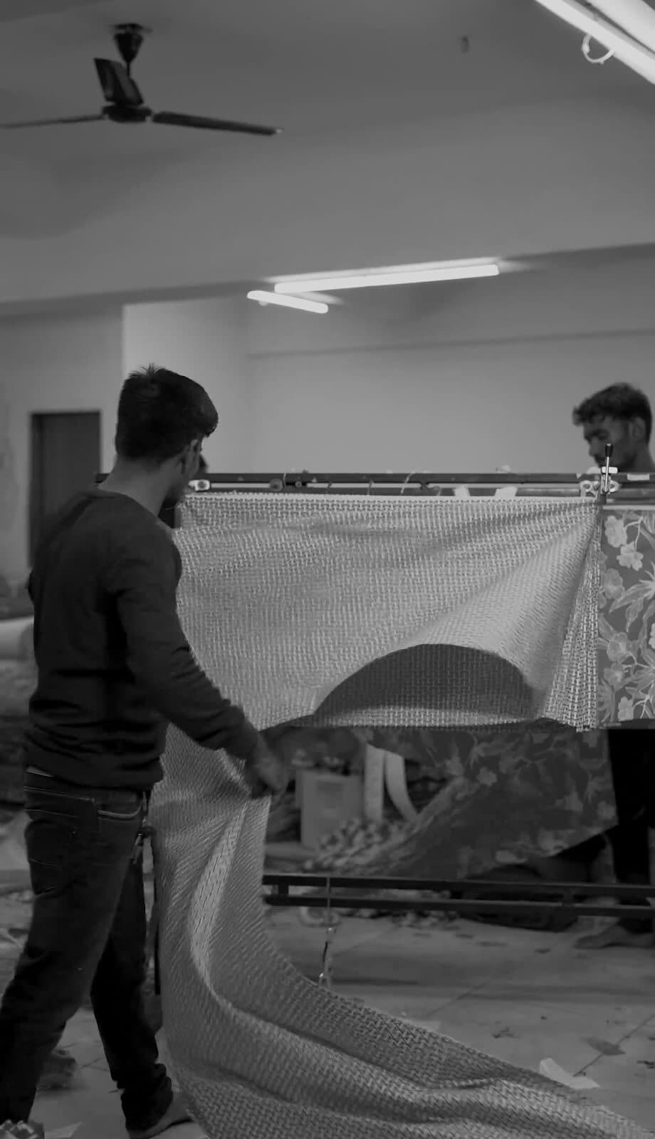 Fabric Drawn Through the Machine